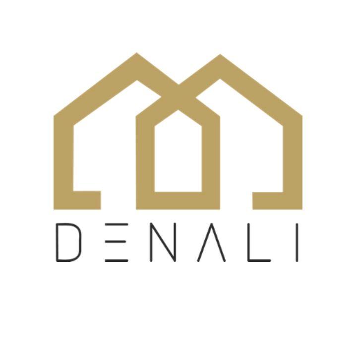 Denali logo with stylized gold house shapes above the text 'DENALI'
